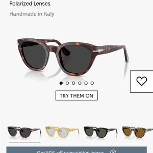 Persol Tortoise Shell Sunglasses with Dark Lenses